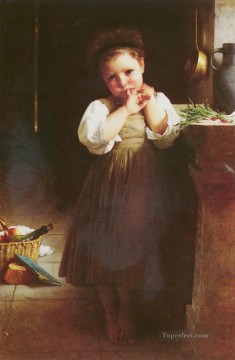Adolphe MAUVAISE ECOLIERE Realismo William Adolphe Bouguereau Pinturas al óleo